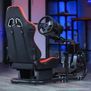 Dardoo Racing Sim Cockpit with Red Seat Fit Logitech G29 G27 Thrustmaster T300RS - Picture 1 of 7