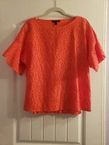 Banana Republic lace flutter sleeve blouse top Small - Picture 1 of 2