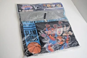 Space Jam Drawstring Backpack Tote Movie Cartoon with Zipper Pouch Lebron - Picture 1 of 9