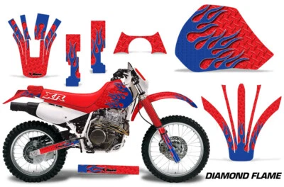 Dirt Bike Graphic Decals Stickers For Honda XR600R 1991-2000 DFLAMES U R — 第 1/2 张图片