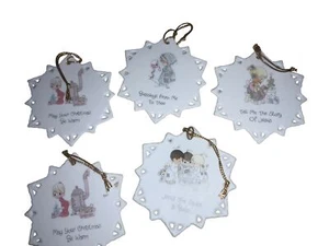 Precious Moments Enesco Snowflake Christmas Ornaments Set of 5 - Picture 1 of 9