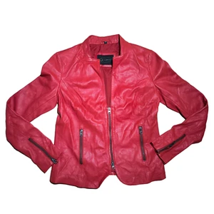 JCC Collection Echt Leder Jacke Damen Gr 34 Rot Kurzjacke Sommerjacke Lida NEU - Bild 1 von 3