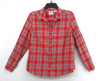 Camisa Levis para mujer talla L roja a cuadros manga larga calce clásico abotonada Foto 1 de 4