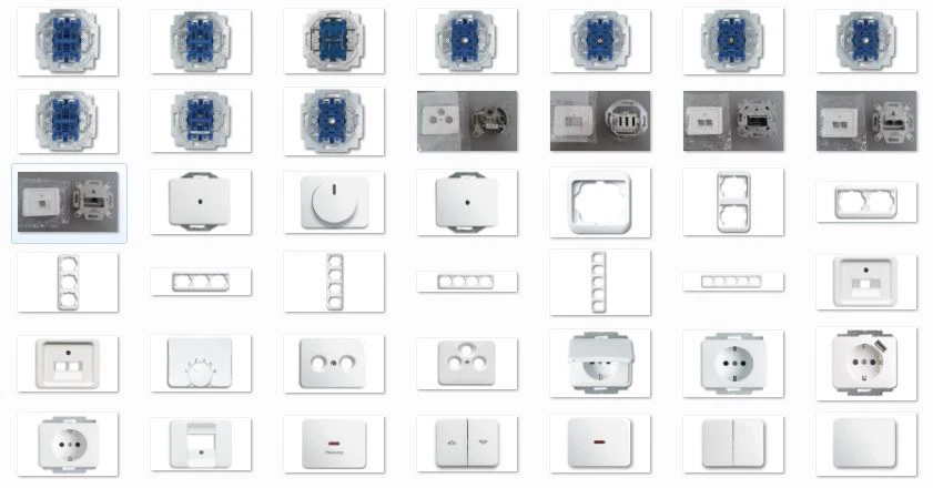 Busch Jaeger Alpha Nea studioweiß matt Steckdosen/Schalter/UP/Rahmen, wählbar - Bild 1 von 1