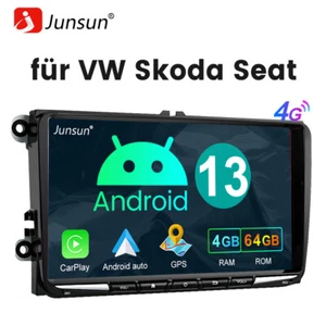 64GB 9" Android Autoradio Carplay GPS Für VW Golf 5 6 Polo 6R Touran Tiguan Navi - Bild 1 von 13