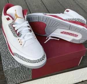 Nike Air Jordan 3 Retro Cardinal Rojo 4-14 Blanco Gris Cemento CT8532-126 - Imagen 1 de 1