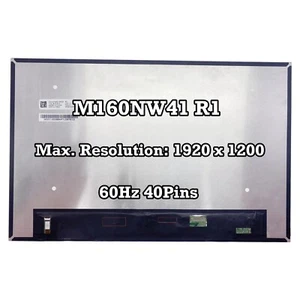 M160NW41 R1 16" Laptop Display Panel Matrix LCD Screen Touch EDP New Replacement - Picture 1 of 2