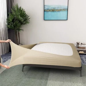 Box Spring Cover King Size - Jersey Knit & King/Cal king/Olympic Queen, Taupe - Picture 1 of 6
