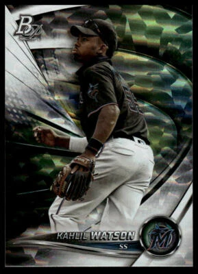 2022 Bowman Platinum #TOP-98 Kahlil Watson Top Prospects Ice Foilboard - Image 1 of 2