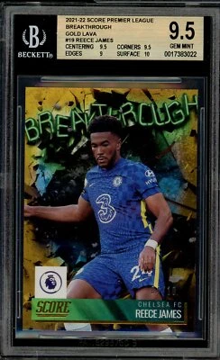 Reece James Card 2021-22 Score Premier League Gold Lava (4 of 10) #19 BGS 9.5 - Image 1 of 2