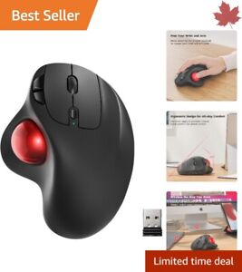Wireless Trackball Mouse - Precise & Smooth Tracking - 3 Device Connection