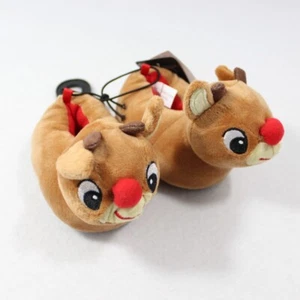 Pantuflas Rudolph the Red Nariz Reno Bebé 3D Talla 1 Unisex Marrón - Imagen 1 de 6