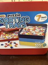 Puzzle Sorting Trays 7 Count Sturdy Sorting Trays Colored 1000 puzzle pieces New