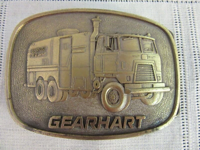 Gearhart vintage Truck Belt Buckle Oil & Gas RJ Roberts - Image 1 of 4