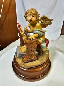 Vtg Despose MuSic Box w/ Winged Angel Cherub w/ Piano - Bild 1 von 6