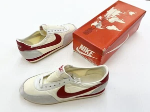 1982 Nike Lady Diablo White Red Sz 12 Women/ 10.5 Men Suede Shoes Vtg. - Picture 1 of 11
