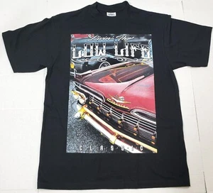 Lowrider T-Shirt Livin' The Low Life Urban Streetwear Herren Tee Schwarz Neu - Bild 1 von 2