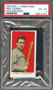 BB - 1909 E90 - 1 American Carmel - Fred Clarke (Philadelphia) - PSA 4 - VG-EX
