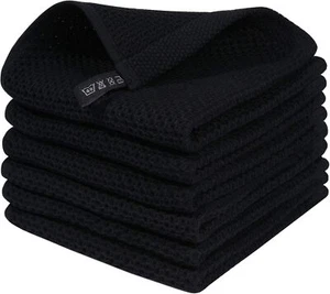 100% Cotton Waffle Weave Kitchen Dish Cloths Soft Absorbent Quick Drying Towels - Picture 1 of 6