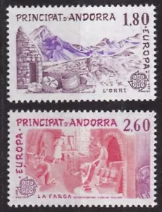 ANDORRA FR. #307-308 MNH CATALANE GOLD WORKS EXTERIOR & INTERIOR - Foto 1 di 1