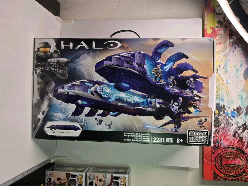 Mega Bloks HALO Covenant Spirit Dropship DPJ95 99% Complete Missing Mini Figures - Image 1 of 4