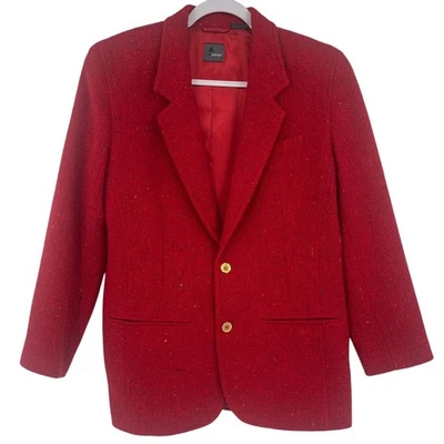 Blazer Lizwear De Colección Años 90 Talla 8P Tweed Moteado Heritage Preppy Hiedra Y2K Dinero Antiguo Foto 1 de 4