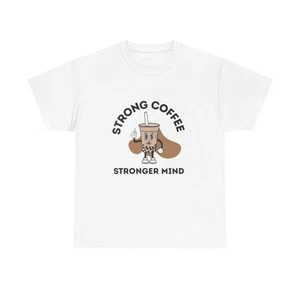 Linda Camiseta Taza de Café | Camiseta Mente Más Fuerte Cita | Divertida Camisa Regalo Espresso - Imagen 1 de 25