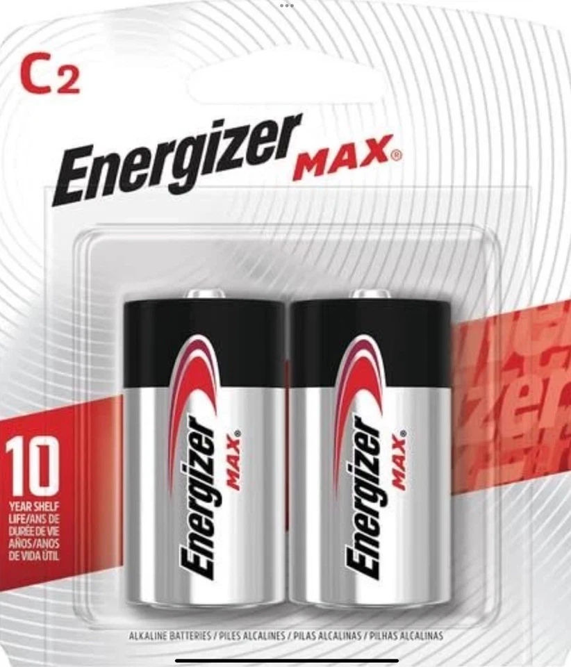 Energizer MAX Alkaline Batteries, C, 2 Batteries/Pack (E93BP2) Sealed - Image 1 of 1