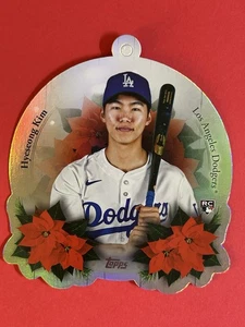 Carta ornamento Hyeseong Kim 2025 Topps Holiday (RC,SP) Rookie MLB #OO-2 Dodgers - Foto 1 di 2