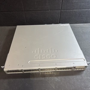 CISCO, C3850, WS-C3850-48F-L, C3850-NM-2-10G, DUAL DC PWR, 48 Port, PoE+, SWITCH - Picture 1 of 8