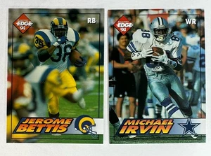 Michael Irvin 1994 Collector's Edge #42 / Jerome Bettis #109 Los Angeles Rams - Picture 1 of 2