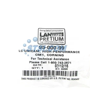 Corning Unicam LC OM1 MM 62.5 Pretium Fiber Optic Connector 95-000-99 ~STSI - Picture 1 of 3