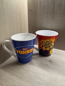 Yorkie & Cadbury Creme Ei Markenbecher — Schokolade Promo Sammlerstück Set - Bild 1 von 7