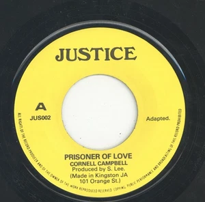 " PRISONER OF LOVE." cornell campbell. JUSTICE 7in 1977. - Bild 1 von 2