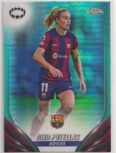 2023-24 Topps Chrome Womens UEFA Alexia Putellas #100 Aqua Prism Refractor - Picture 1 of 2