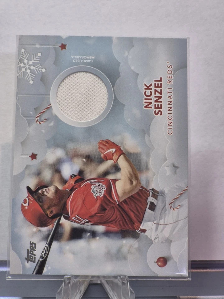 2020 Topps Holiday -💎 Relics Nick Senzel💎 #WHR-NS (MEM) - Image 1 of 2