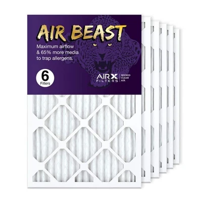 16x25x1 Air Filter MERV 11 Pleated HVAC AC Furnace Air Filter, Air Beast 6-Pa... - Image 1 of 4