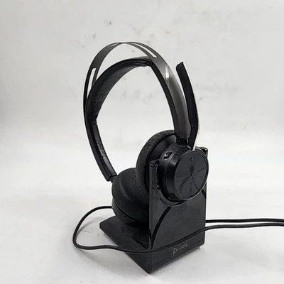 Plantronics Poly Voyager Focus 2 UC Stereo Noise-Canceling On-Ear Headset Black - Image 1 of 4