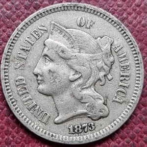 1873 Three Cent Piece Nickel 3c Better Grade #96851 - Picture 1 of 2