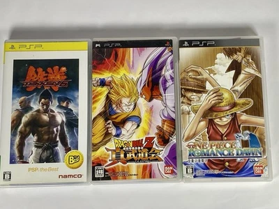 Lot3 PSP Tekken 6 & Doragon Ball Z Shin Budoukai & One Piece Romance Dawn - JPN. - Image 1 of 4