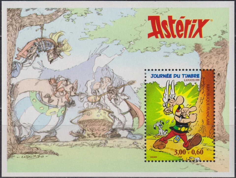 FRANCE:  "bloc"  BF.n°22 **, variété RE-ENTRY, ASTERIX  (cote Maury 150€) - Photo 1/1