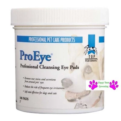100 piezas ALMOHADILLAS DE LIMPIEZA DE OJOS ProEye Top Performance PINCHA DE LÁGRIMAS DE PERRO GATO Limpieza Foto 1 de 2