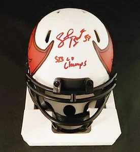JSA CERTIFIED SHAQUIL BARRETT SIGNED TB BUCCANEERS LUNAR ECLIPSE MINI HELMET  - Picture 1 of 4