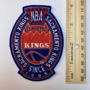 SACRAMENTO KINGS (est. 1985) Vintage Embroidered 2.75" x 4" Sew-On NBA Patch - Picture 1 of 3