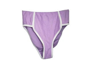 Kona Sol Frottee Badeanzughose hoher Bund lila/weiß Medium/Lrg/X/XL/1X/2X/3X - Bild 1 von 6