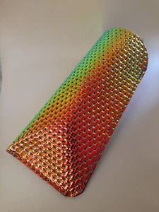 Echtleder holographische Multicoulored Brillenetui/Tasche/Ärmel Made in UK - Bild 1 von 3