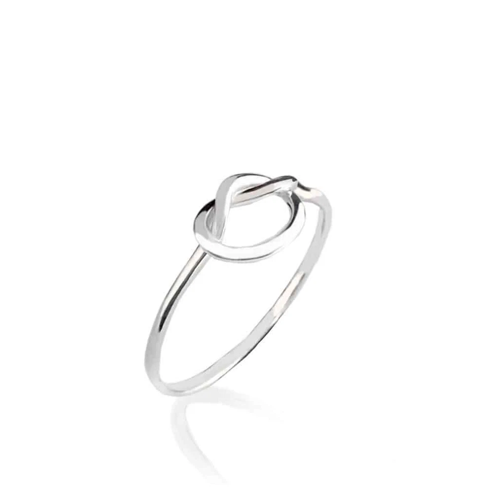  Anello nodo promessa d'amore amicizia in argento 925 - Immagine 1 di 3