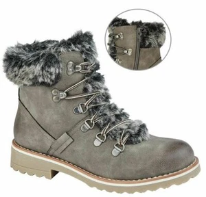 DAMEN WINTERSTIEFEL FELL GEFÜTTERT MEMORY FOAM WARM KUSCHELIG GRÖSSE 8 - Bild 1 von 2