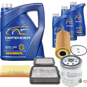 BOSCH Inspektionspaket 8L MANNOL Defender 10W-40 für Mercedes E-Klasse - Bild 1 von 8