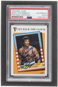 Ricky "The Dragon" Steamboat Signed 2016 Topps Heritage WWE Turn Back the Clock - Picture 1 of 2